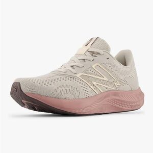 New Balance Women's Light Gray and Pink Sneakers